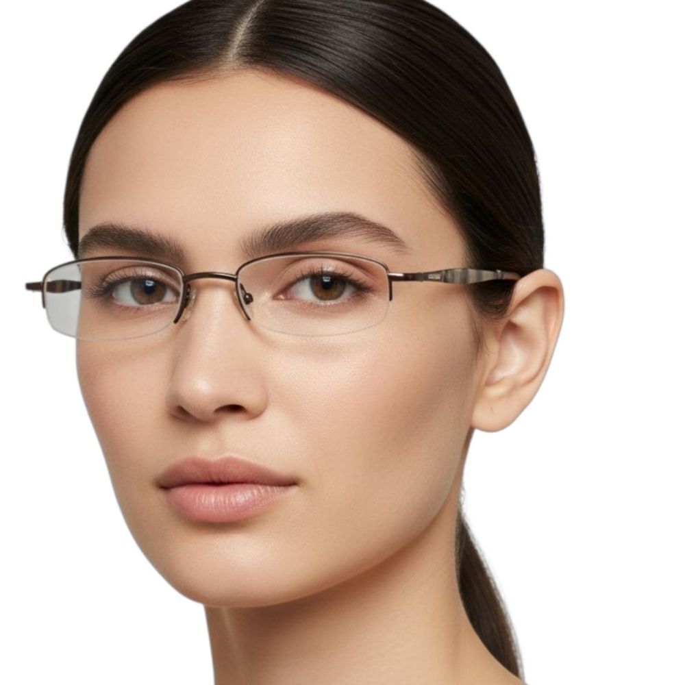 Metalic Brown Metal Frame Glasses